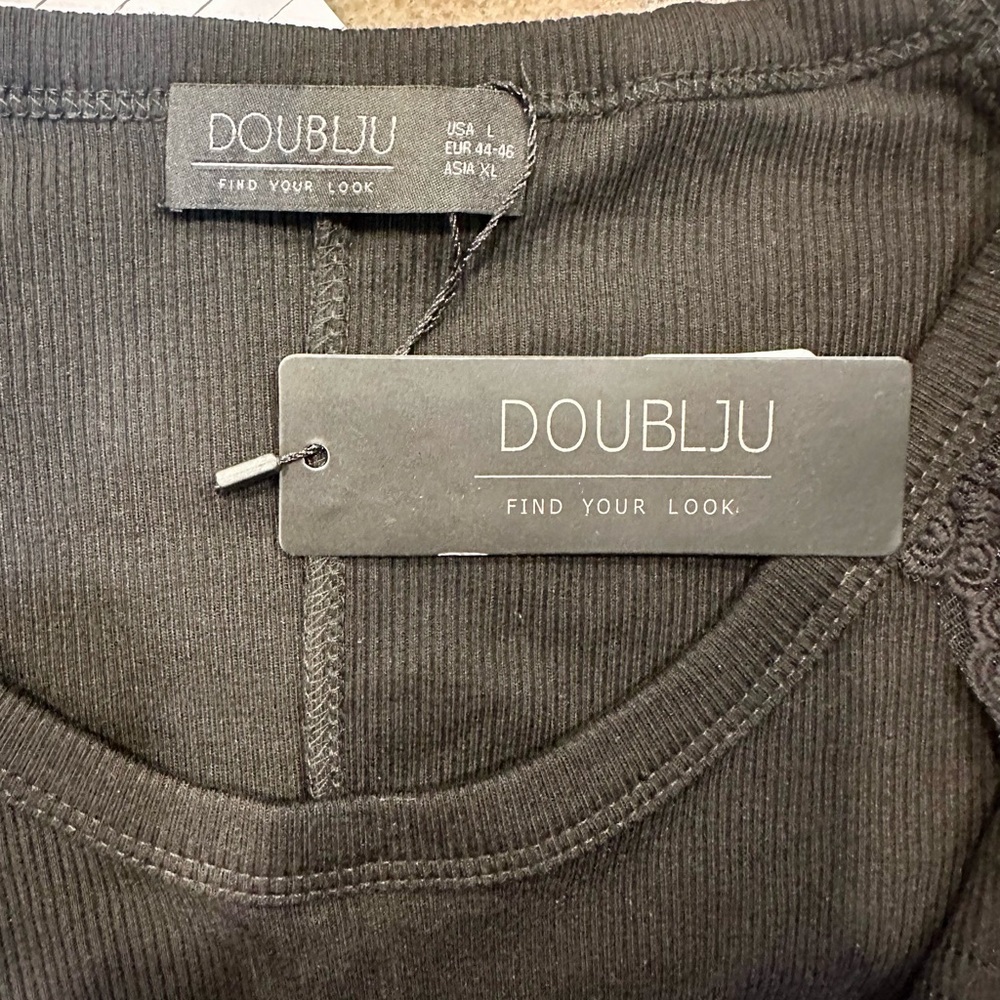 Doublju Black Knit Top - Picture 5 of 5